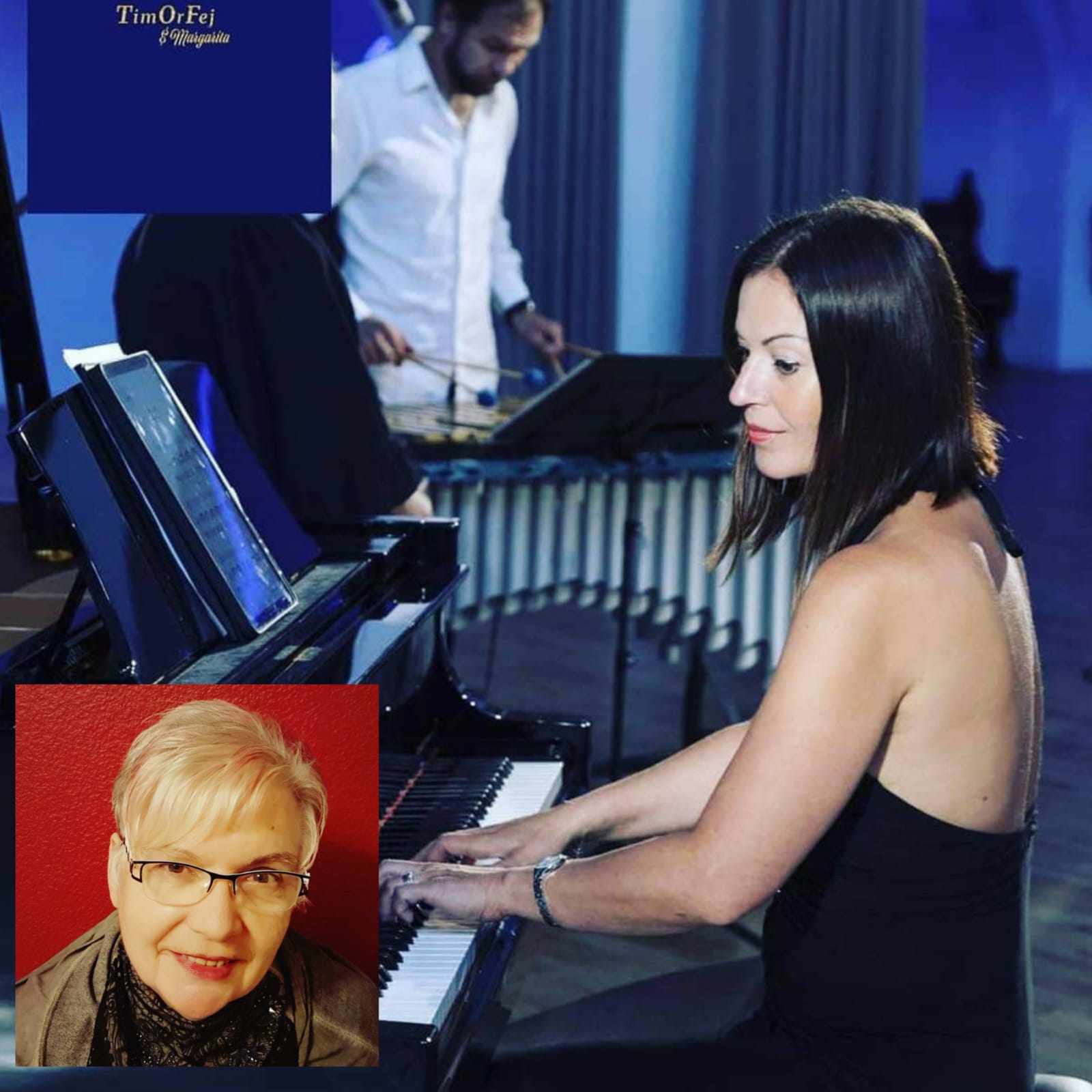 Autorin Renate Behr (kleines Foto) liest, Margarita Lebedkina und TimOrfej begleiten die Erzählungen musikalisch. Fotos: privat