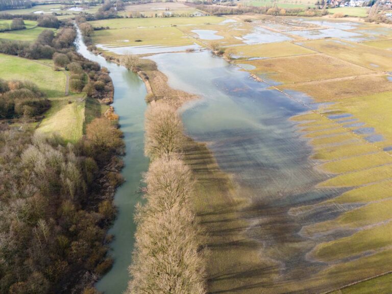 Naturschutzgebiet Lippeaue von Werne bis Heil, Blick nach Westen unweit der Zentraldeponie Bergkamen. Fotos: Kreis Unna