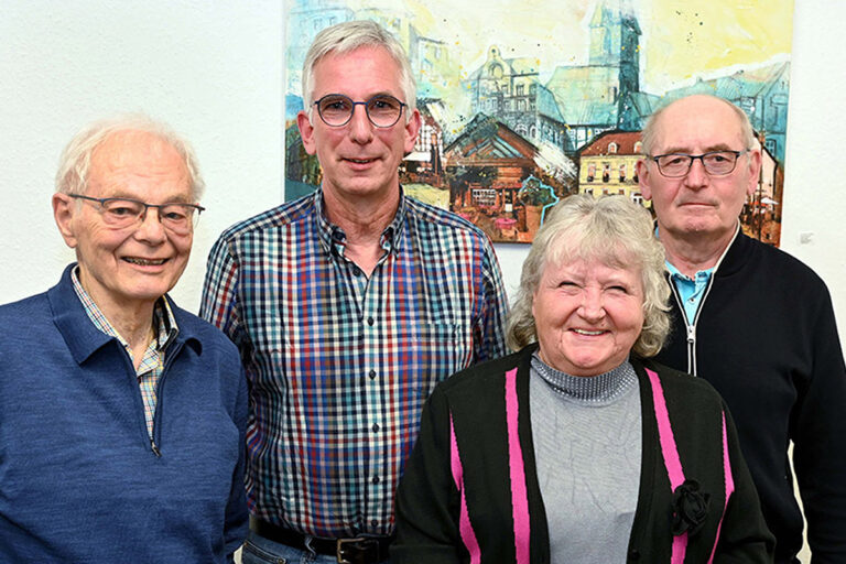 Der einstimmig gewählte Vorstand der Altstadtfreunde Werne: (v.l.) Karl-Heinz Schwarze, Jörg Stengl, Heidelore Fertig-Möller und Werner Ueckert. Foto: Brückmann