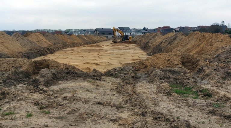 Zuletzt fanden auf dem Baufeld noch archäologische Grabungen statt. Archivfoto: Wagner