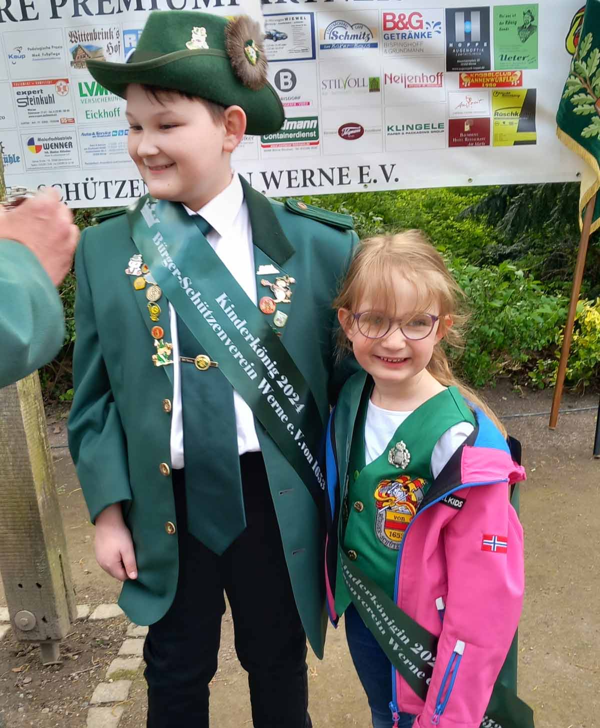 Phil Oswald und Mila Draht sind das amtierende Kinderschützenpaar in Werne. Foto: privat