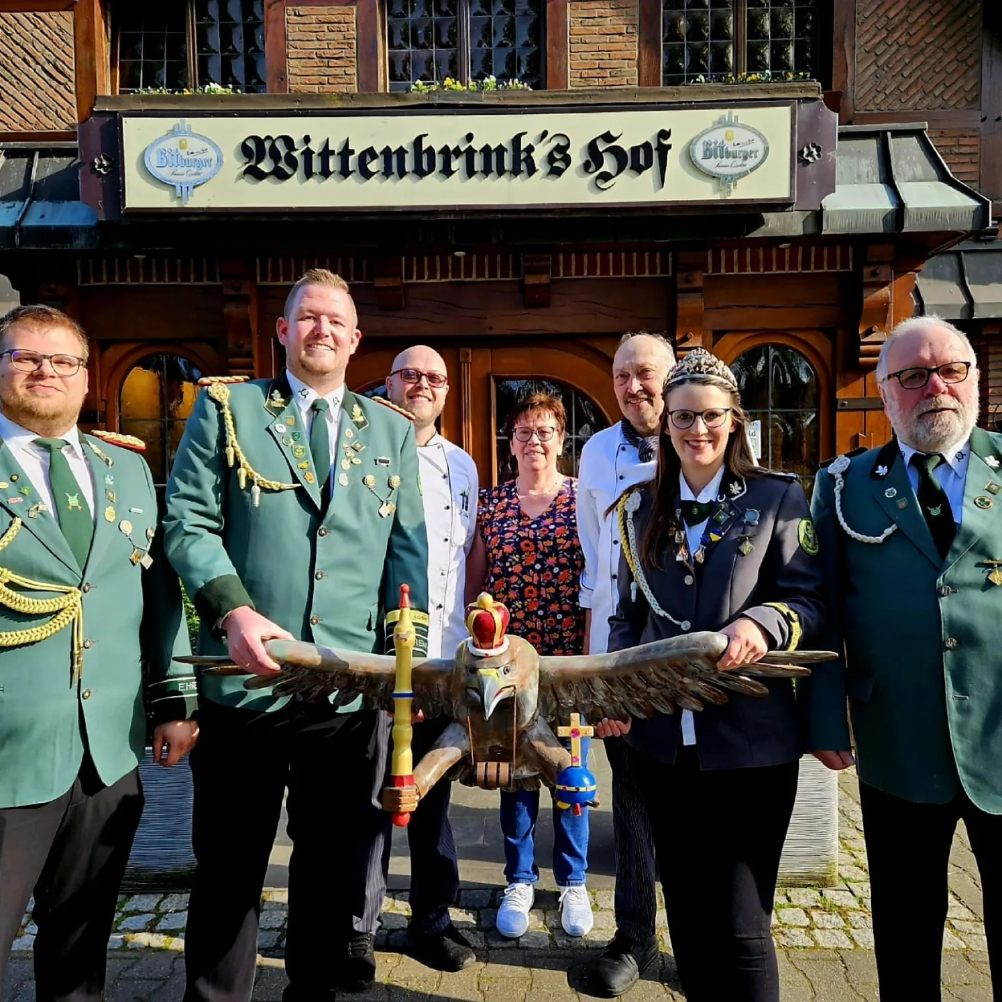 Die Schützen aus Varnhövel-Ehringhausen stellten ihren Vogel in Wittenbrink's Hof aus. Foto: privat