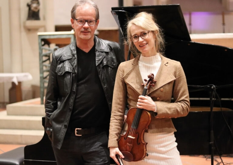 Die Geigerin Freya Deiting und der Münsteraner Pianist Daniel Masuch sind 