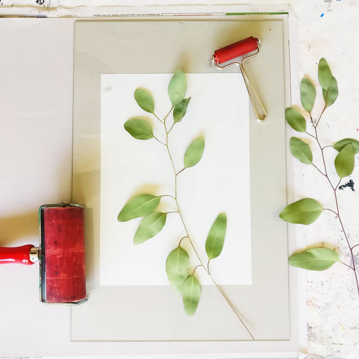 Mit den Werkzeugen des Monoprint werden die vielfältigen Formen der Natur festgehalten. Fotos: pixabay