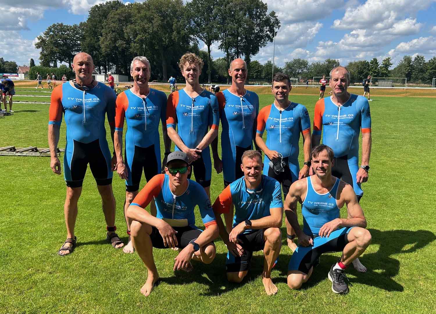 Die beiden Triathlon-Mannschaften der TV Werne Wasserfreunde landeten in Rheine weit vorne. Foto: privat