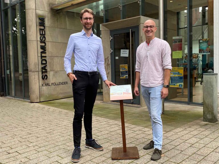 Museumsleiter Flemming N. Feß (links) und Jugendpfleger Jens Viandante laden zur Präsentation „Kinder- und Jugendbeteiligung in Werne“ ins Stadtmuseum ein. Foto: privat