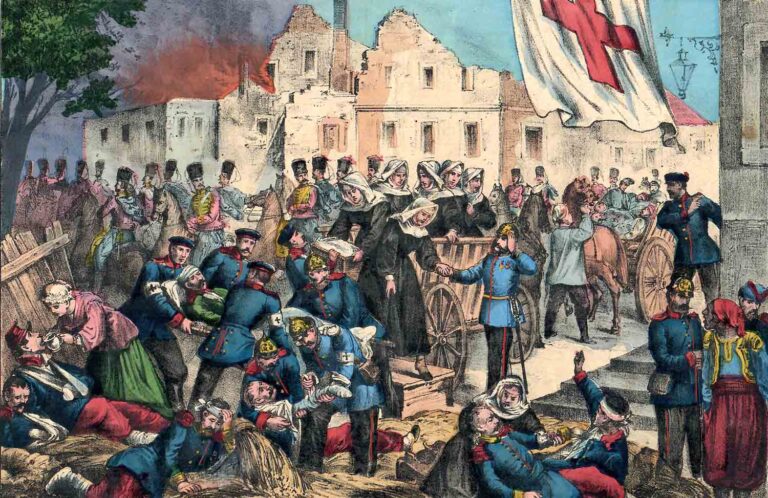 Auch Werner Bürger waren in den Einigungskriegen verwickelt. Das Bild zeigt die Verbandstation Rezonville während des Deutsch-Französischen Krieges 1870/71. Bildnachweis: Dr. Dirk Ziesing