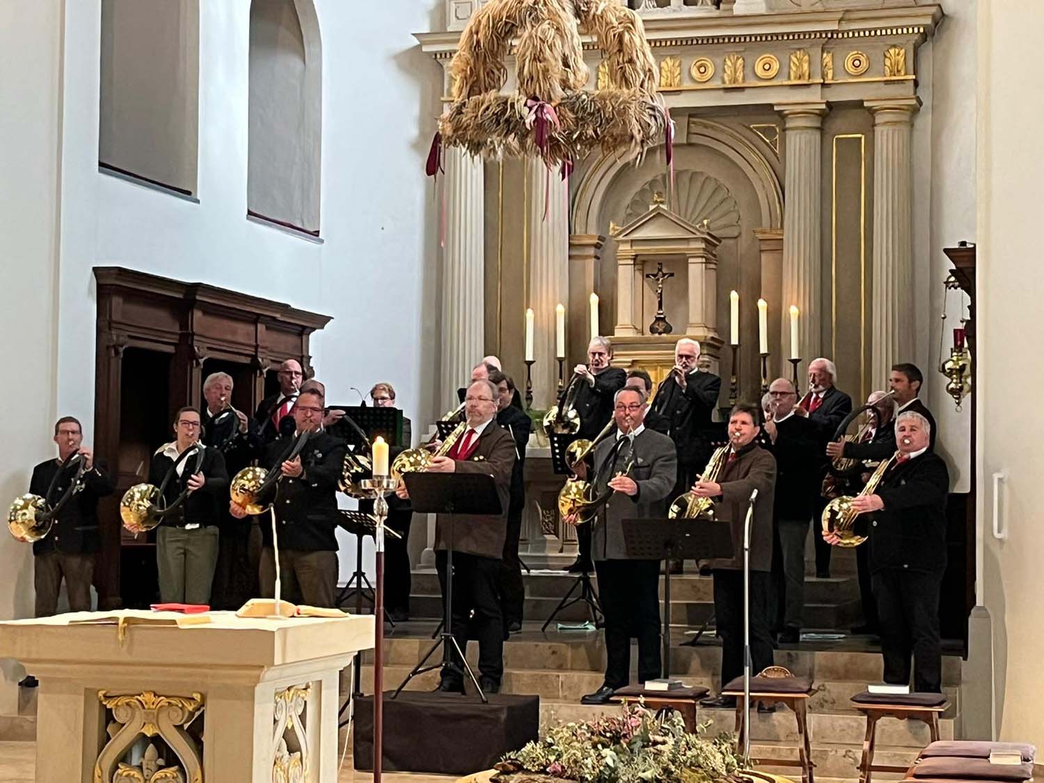 Am nächsten Sonntag sind die Es-Parforcehorn-Bläser aus Drensteinfurt zu Gast. Foto: privat
