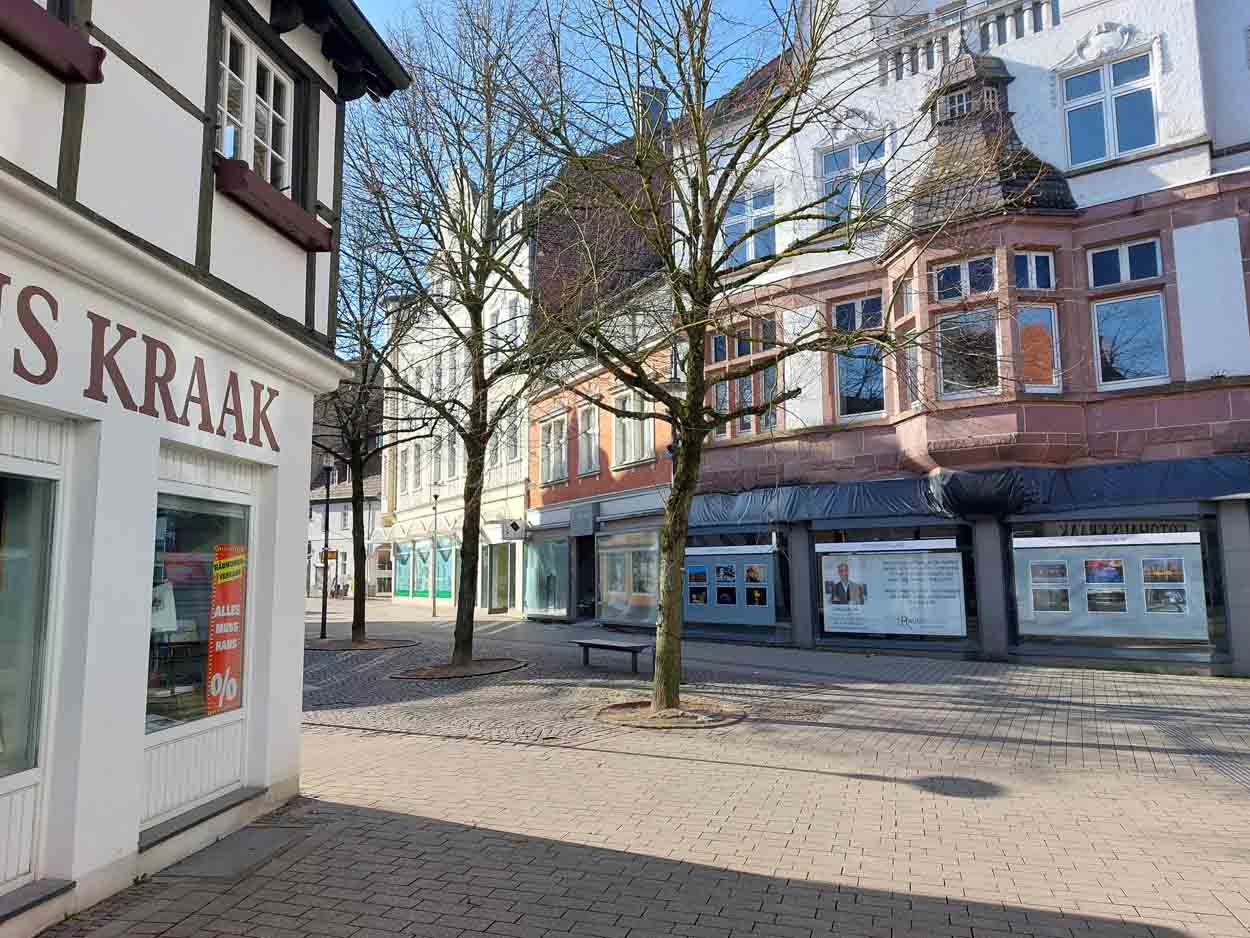 Fotohaus Kraak, Leenders, Adam - der untere Teil der Bonenstraße weist zahlreiche Leerstände auf. Foto: Wagner