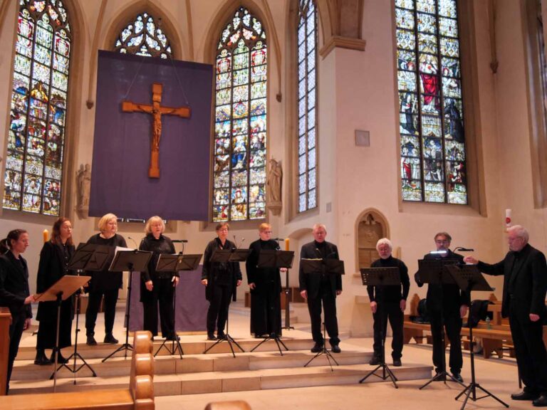 In der Konzertreihe der Stiftung Musica Sacra Westfalica interpretierte das William-Byrd-Ensemble geistliche Chorwerke zum Sonntag Laetare in St. Christophorus. Foto: Schwarze