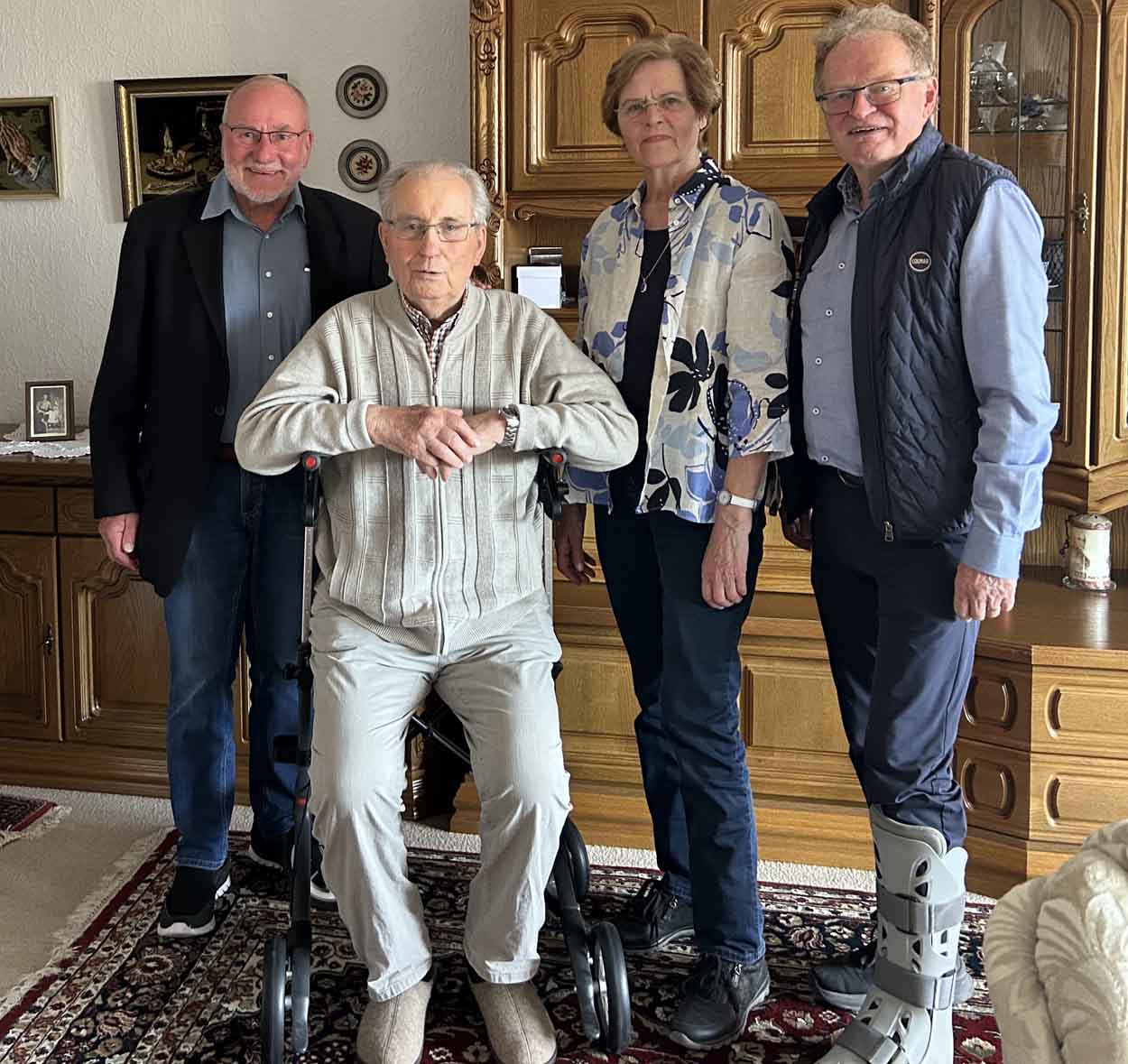 Das Bild zeigt (von links) Reinhard Hasler, Josef Linker, Heide Willimek und Paul-Heinz Kranemann. Foto: privat