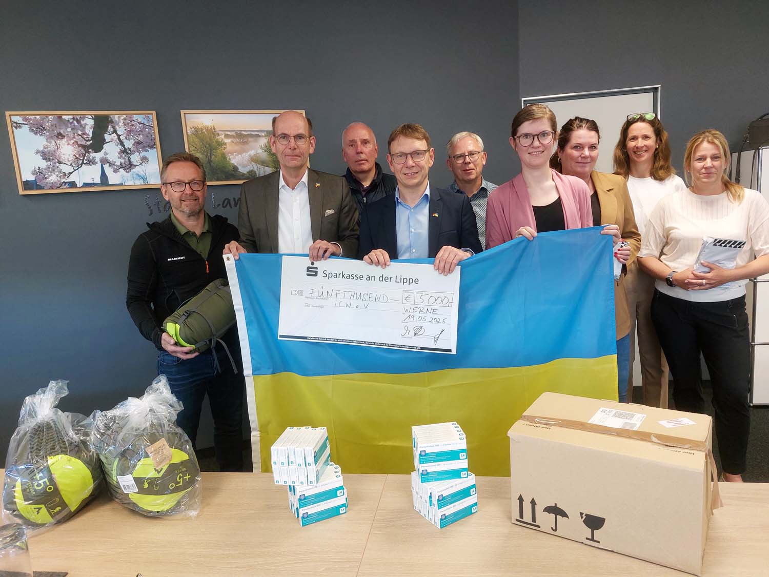 Ein Hilfspaket für die Ukraine schnürte die Stadt Werne gemeinsam mit ihren starken Partnern. Foto: Wagner