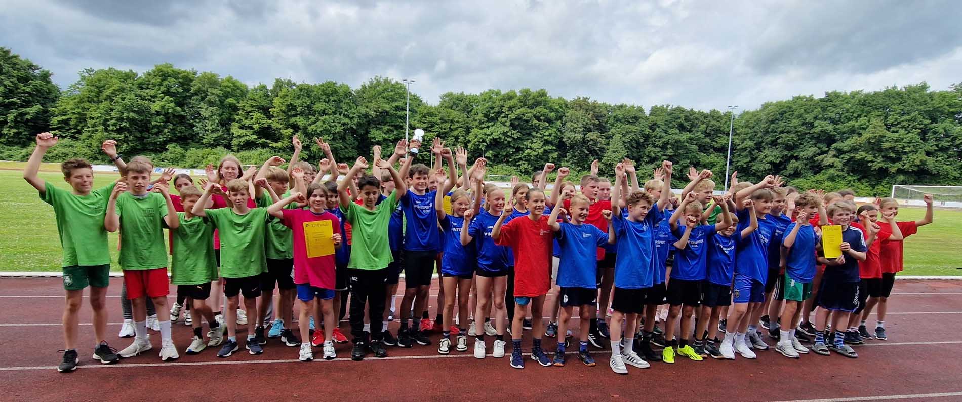 Einen spannenden Wettkampf lieferten sich die Leichtathletik-Talente der weiterführenden Schulen. Foto: SSV