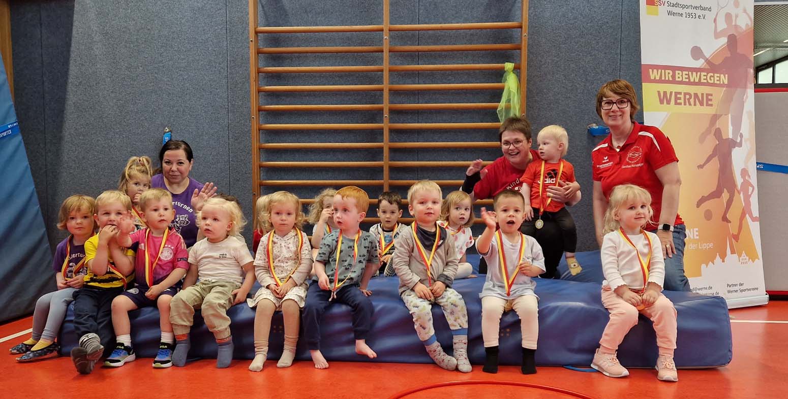 Viel Spaß hatten die Purzelturn-Kinder des TV Werne beim Minisport-Abzeichen. Fotos: SSV