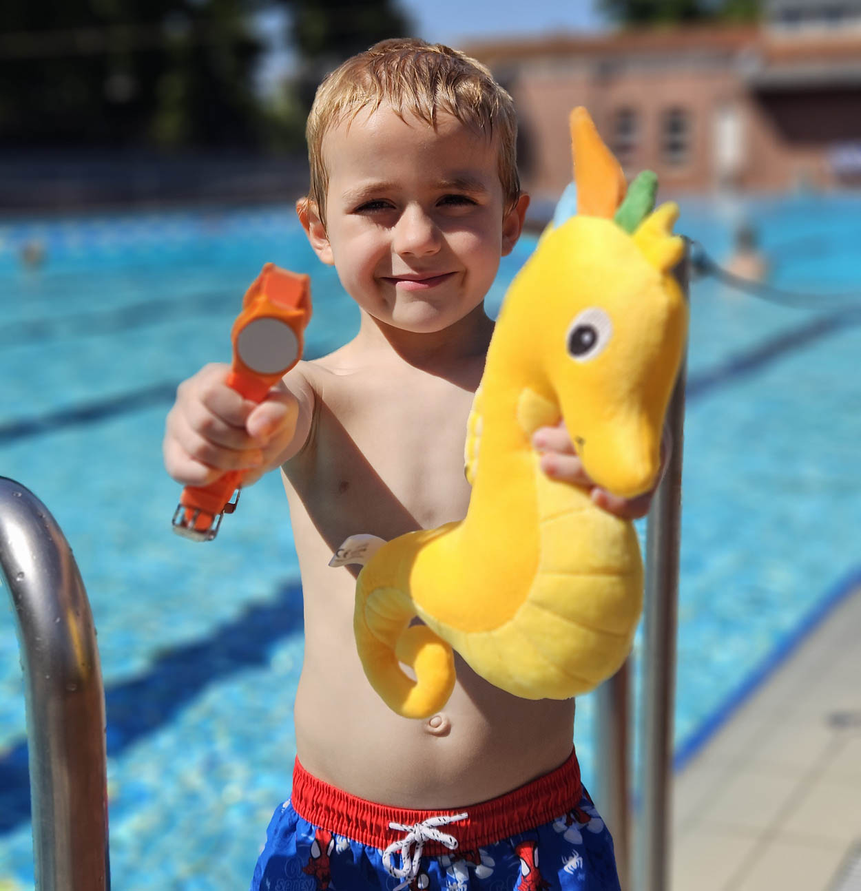 Elias freut sich auf viel Action im Solebad während der Sommerferien. Foto: Solebad Werne