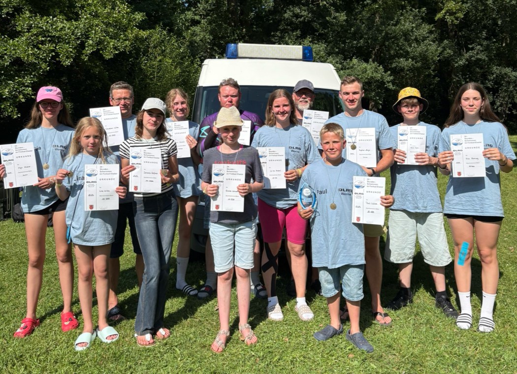 Zufrieden durften die Mitglieder der DLRG-Ortsgruppe aus Werne mit ihren Leistungen sein. Foto: Verein