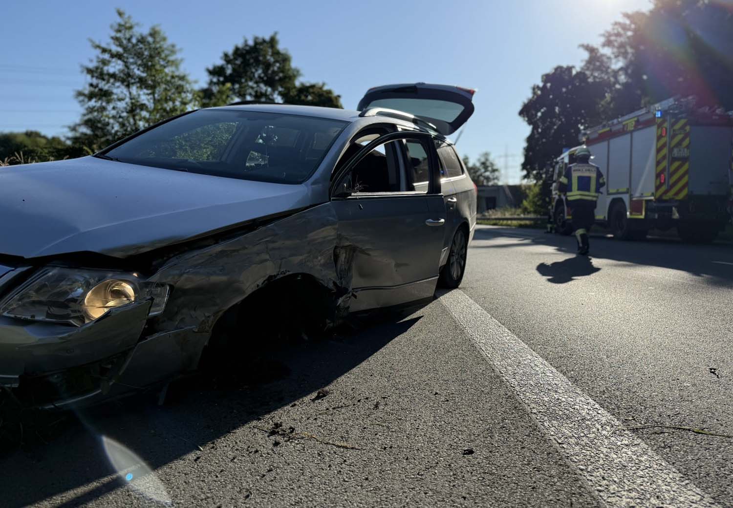 Ein Verkehrsunfall ereignete sich am Dienstag auf der Nordlippestraße. Foto: FFW