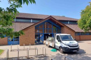 Die Ballspielhalle bleibt für den Schul- und Vereinssport voraussichtlich bis Ende September gesperrt. Foto: Wagner