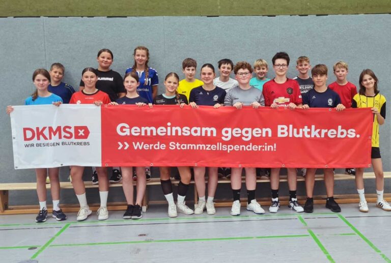 Im Rahmen der Handball-Turniere lädt der TV Werne 03 auch zu einer DKMS-Registrierungsaktion ein. Foto: Verein