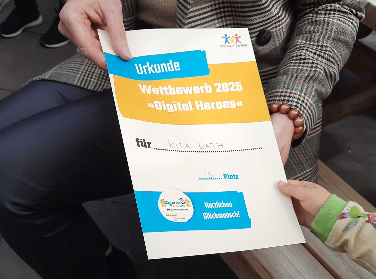 Den dritten Platz (500 Euro) belegte die Kita „Auf der Nath“. Foto: JHW