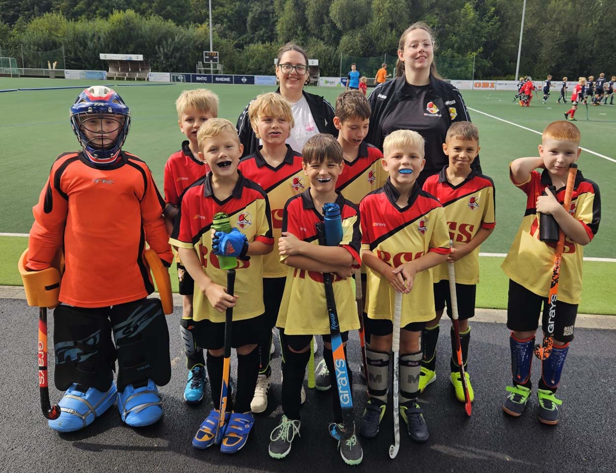 Die U10 von Hockey United Werne verkaufte sich teuer beim Turnier in Rheine. Fotos: Verein