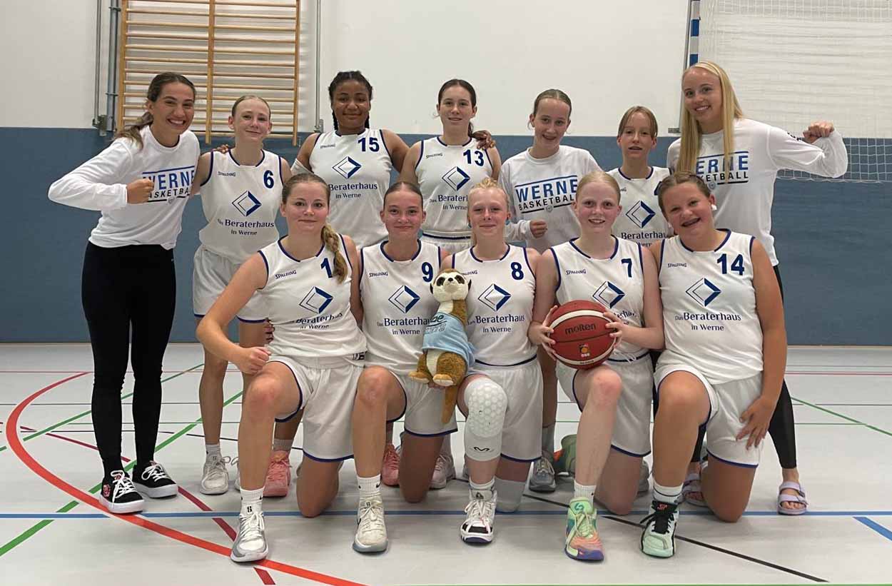 In einer packenden Partie gegen die Rheinstars Köln bewiesen die Werne-Spielerinnen Nervenstärke und sicherten sich am Ende einen verdienten 61:57-Heimsieg. Foto: Verein