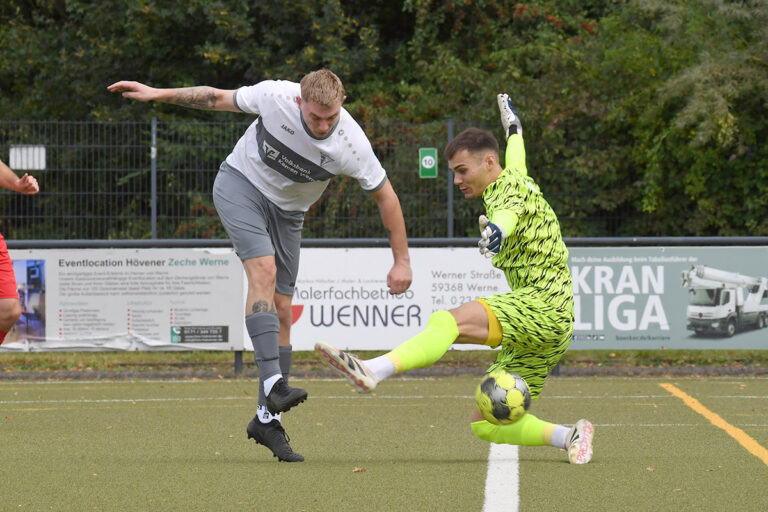 Einfach nicht zu stoppen war WSC-Stürmer Finn Drücker. Im Pokalspiel gegen SG Telgte traf er gleich viermal. Archivfoto: MSW