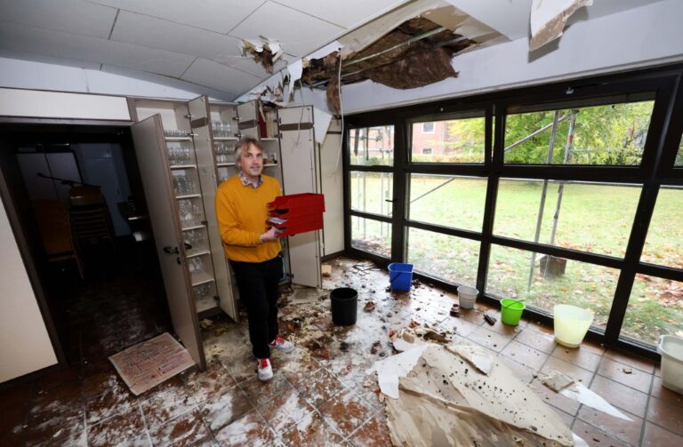 Aufräumarbeiten nach dem Feuer im Luther-Zentrum haben begonnen