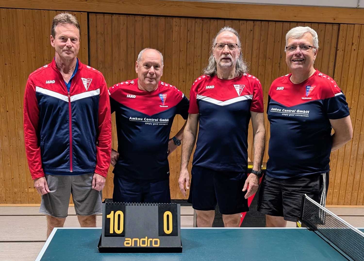 Die fünfte Mannschaft des Werner SC Tischtennis feierte einen Kantersieg. Foto: Verein