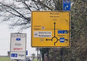 Von Dienstag auf Mittwoch (02./03.12.) ist von 20 bis 5 Uhr die komplette Anschlussstelle Hamm-Bockum/Werne in Fahrtrichtung Köln gesperrt. Foto: Wagner