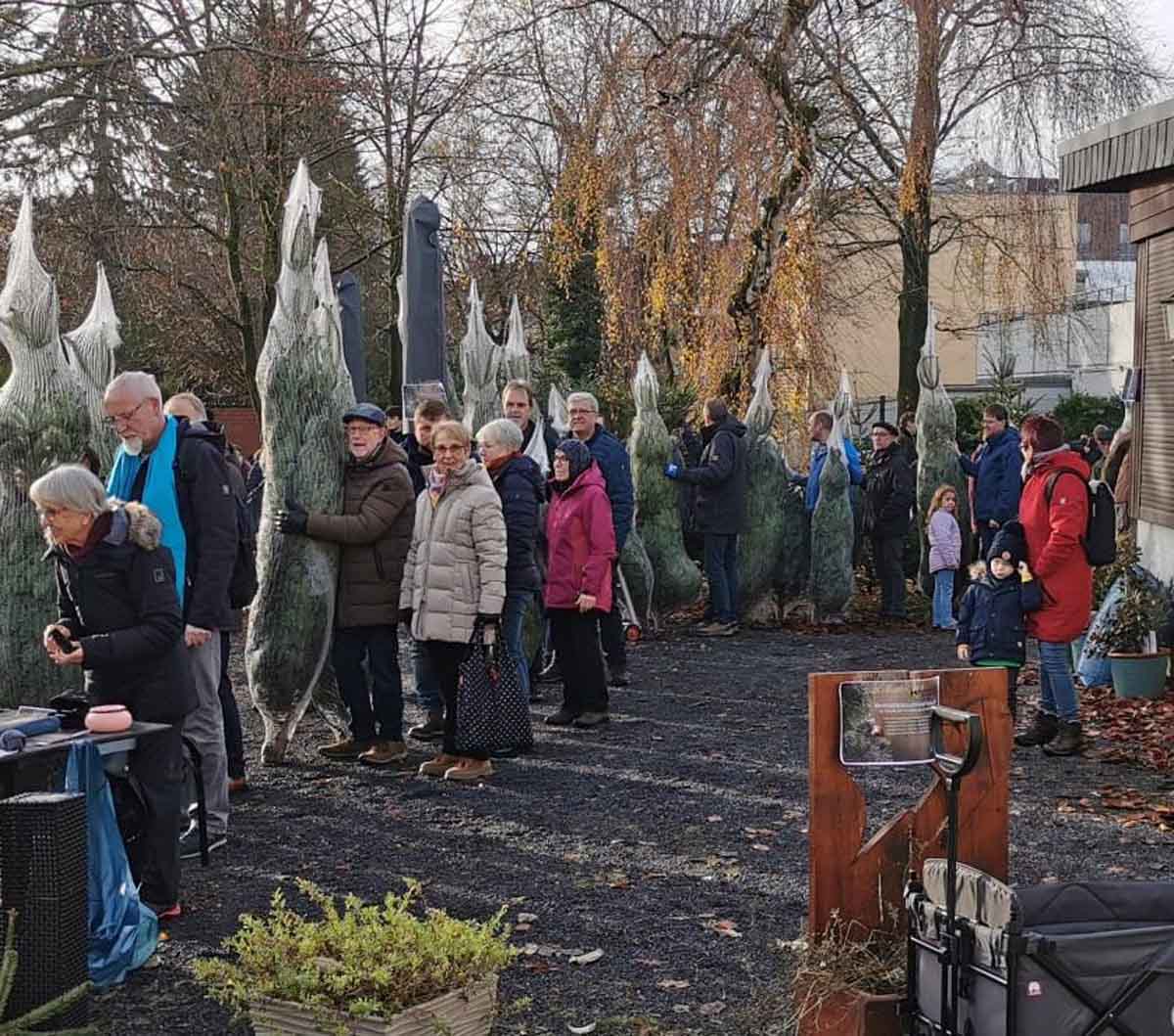 Baumverkauf für den guten Zweck: Der Erlös fließt ins nächste Zeltlager der Kolping-Jugend. Foto: privat