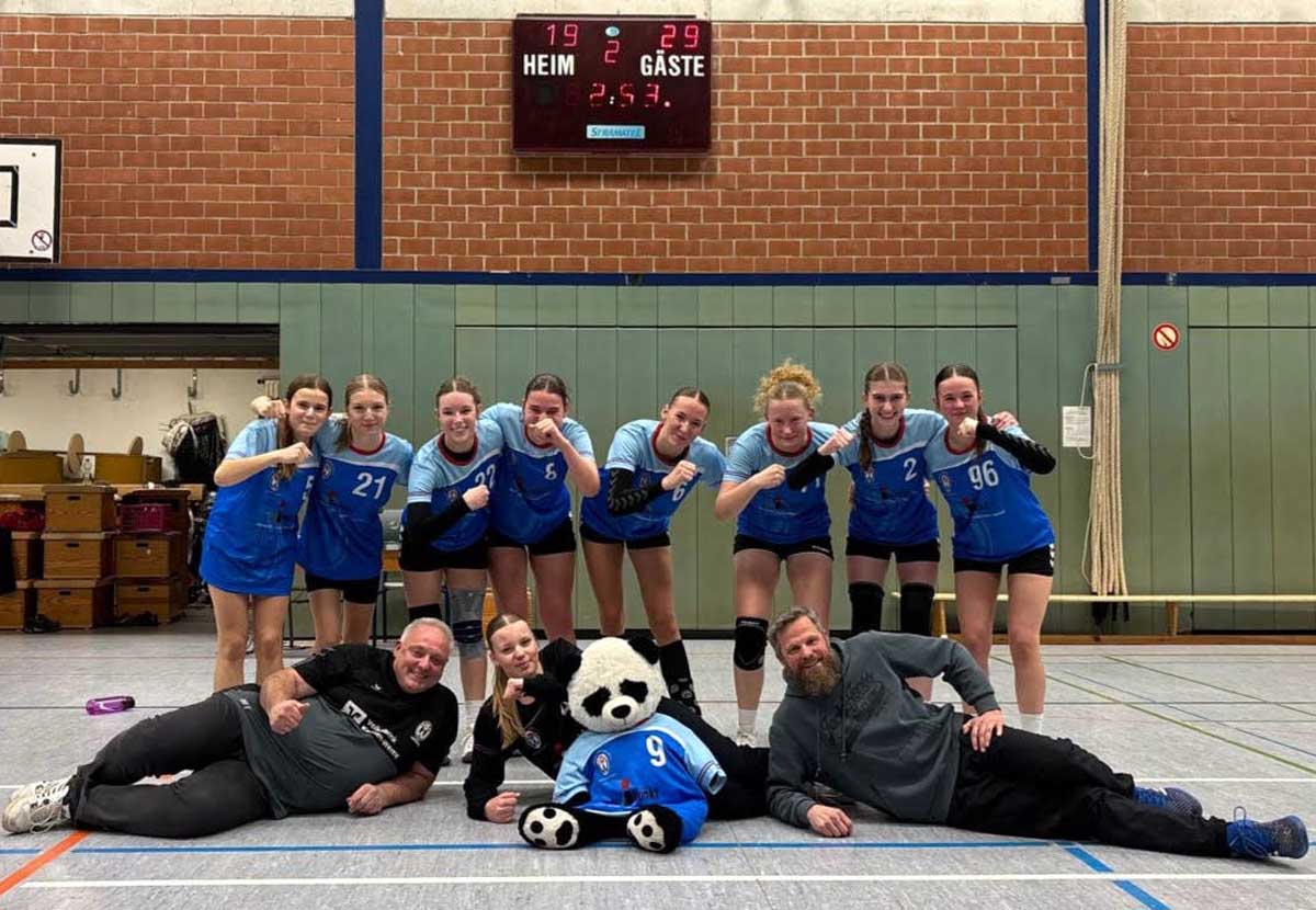 Die weibliche B-Jugend des TV Werne bleibt nach dem Sieg in Menden Tabellenführer. Foto: Verein