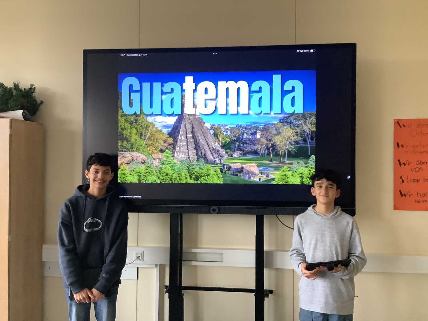 Die Jugendlichen aus Guatemala erlebten am AFG und in ihren Gastfamilien eine schöne Zeit. Fotos: Schule