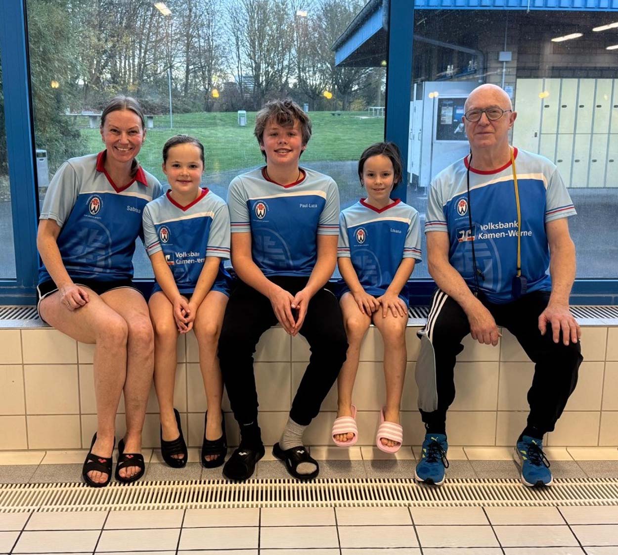 Der Nachwuchs mit großem Bruder (von links): Sabrina Jann, Ann-Sophie Nienaber, Paul-Luca Nienaber, Louana Schneider und Werner Burczyk. Fotos: Verein