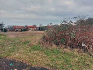 Die "Werthwiese" soll zu Bauland entwickelt werden. Im Hintergrund ist die Bebauung am Hugenpoth zu sehen. Fotos: Wagner