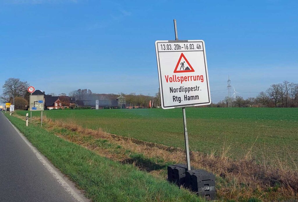 Die nächste Sperrung der Nordlippestraße im Rahmen der Brückenarbeiten steht bevor. Fotos: Wagner