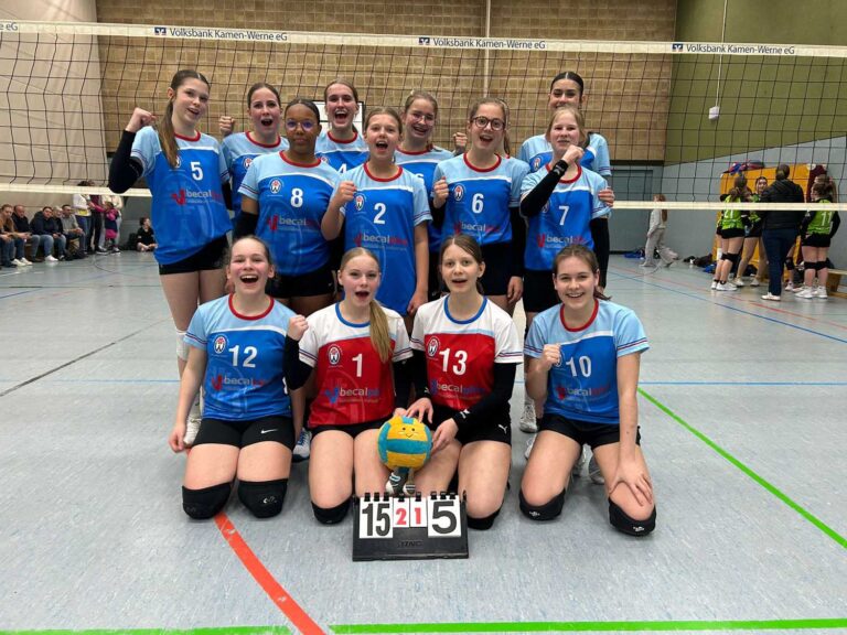 Die U16 des TV Werne siegte in einem Dreisatz-Krimi gegen den Tabellenführer der Volleyball-Bezirksliga, den SuS Oberaden. Foto: Verein