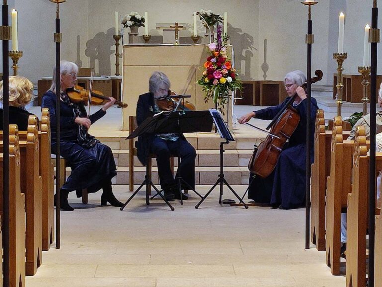 Das „Trio Da Capo“ glänzte an den jeweiligen Instrumenten in atemberaubender Weise in der Pfarrkirche St. Christophorus. Foto: D. Wensing