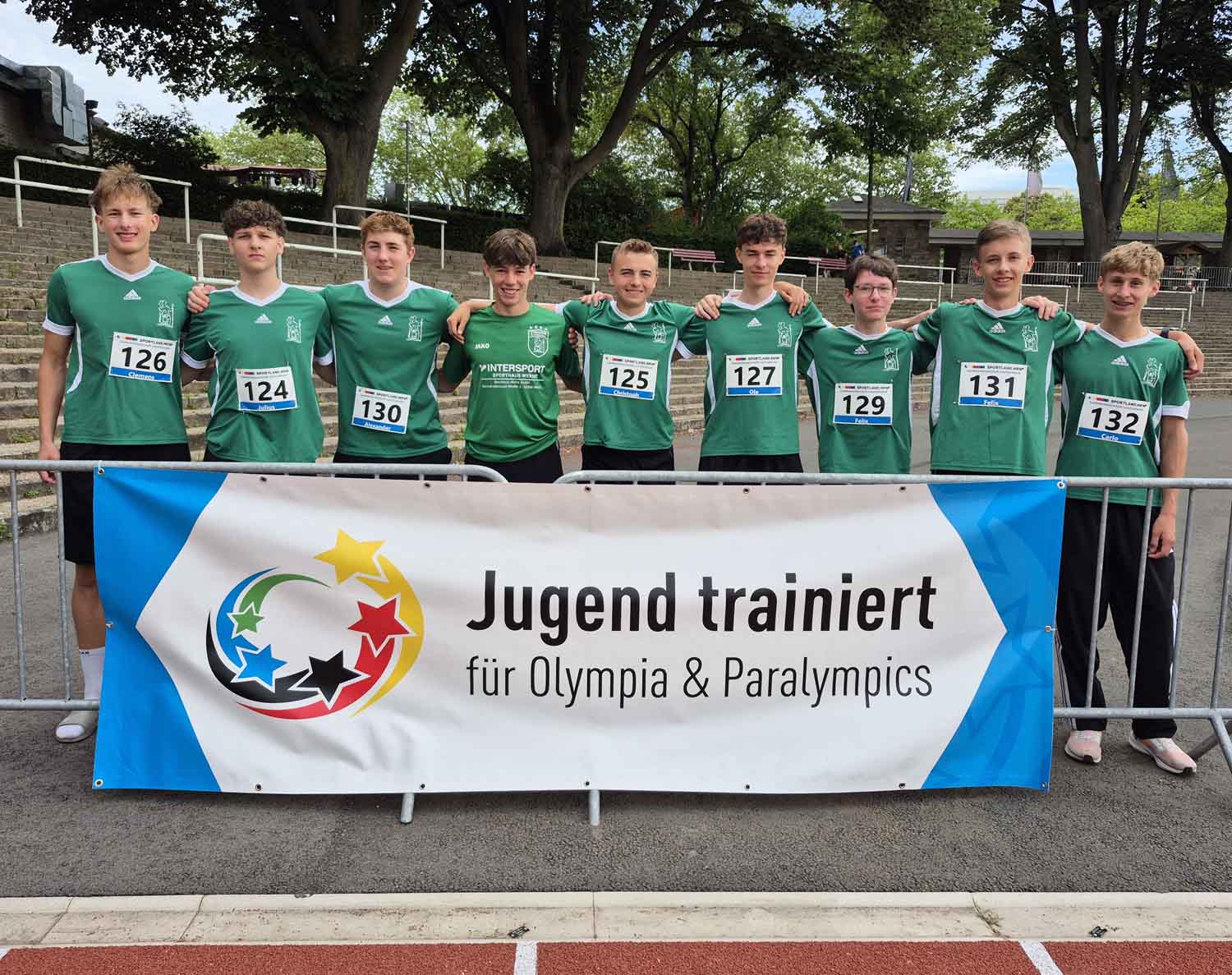 Die Christophorus-Schüler trafen auf die besten Schulsportmannschaften des Landes und erreichten mit starken 7.753 Punkten einen hervorragenden vierten Platz in Nordrhein-Westfalen. Foto: Schule