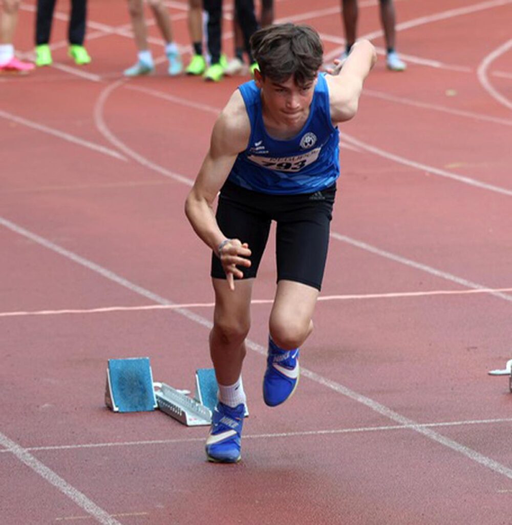 Leonas Czeranka belegte im Block Sprint/Sprung einen starken vierten Platz. Fotos: Verein